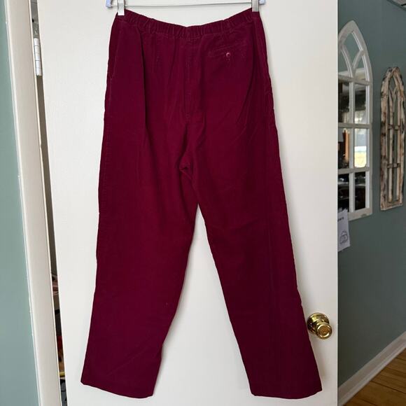 Vintage 90s Pendleton red corduroy pants high rise pleated trousers - Picture 5 of 7